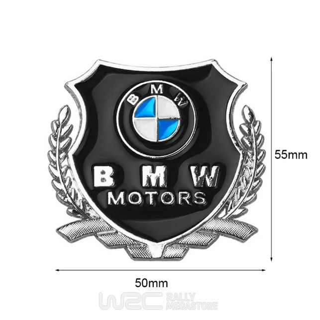 EMBLEME BOUCLIER LOGO BMW SILVER